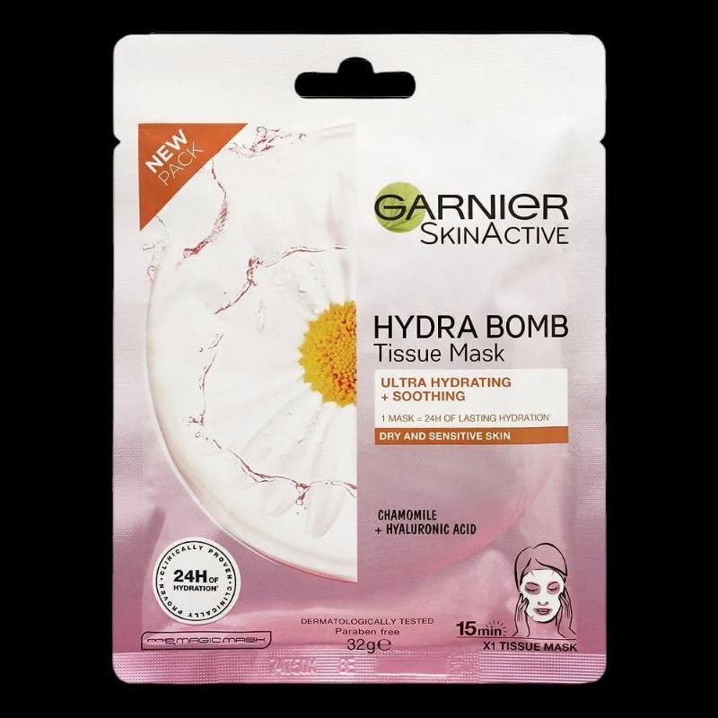 Garnier Hydra Bomb Tissue Mask Ultra Hydrating Pomegranate + Hy 1 Piece