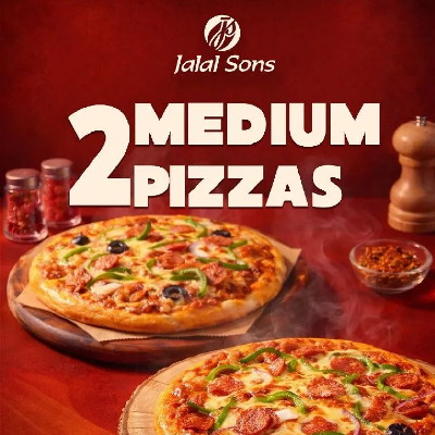 2X Medium Pizza