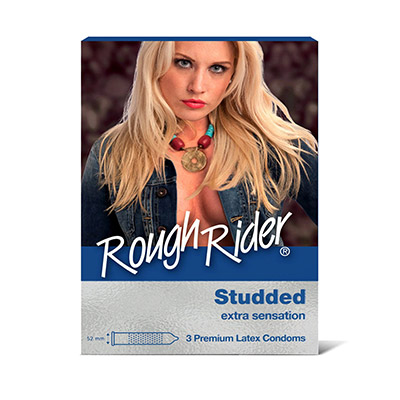 ROUGH RIDER CONDUM STUDDED 3S