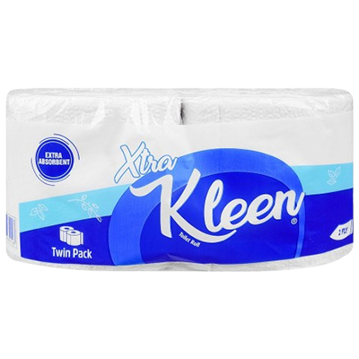 XTRA KLEEN TOILET ROLL (TWIN PACK)