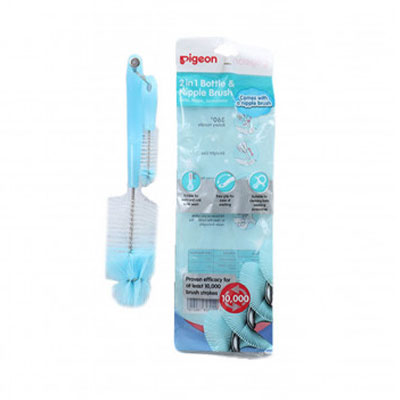 PIGEON 2 IN 1 BOTTLE & NIPPLE BRUSH M78021