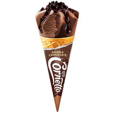 WALLS ICE CREAM 100ML CORNETTO DOUBLE CHOCOLATE