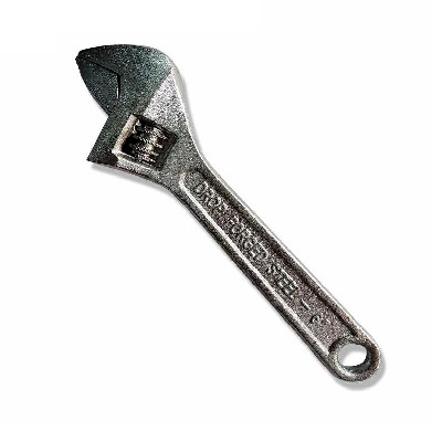 ADJUSTABLE WRENCH 6INCH RUBBER CLIP