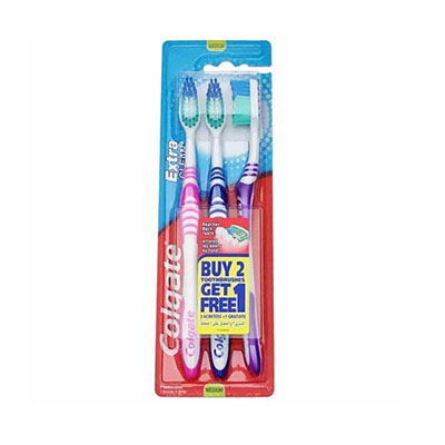 COLGATE TOOTH BRUSH EXTRA CLEAN MEDIUM 2+1 (OFFER PACK)