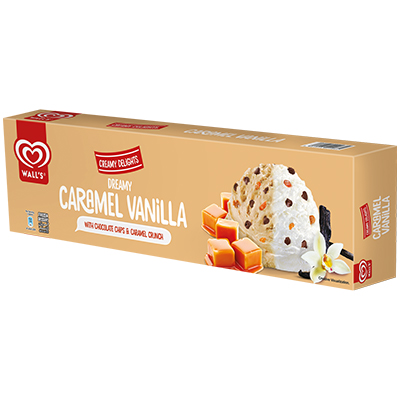 WALLS ICE CREAM CREAMY DELIGHTS 775ML CARAMEL VANILLA