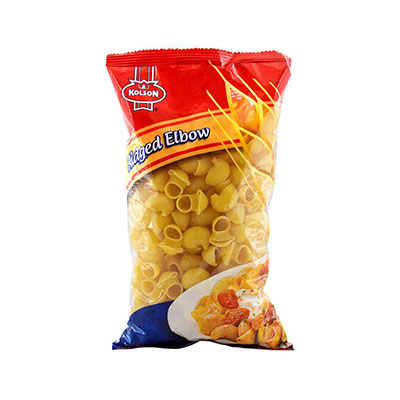 KOLSON MACARONI POUCH 400GM RIDGED ELBOW
