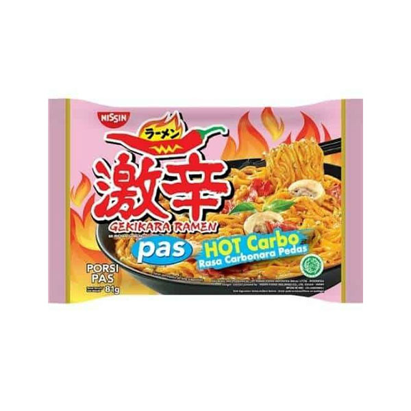 Nissin Gekikara Ramen Pas Hot Carbo Flavour Noodles 81g