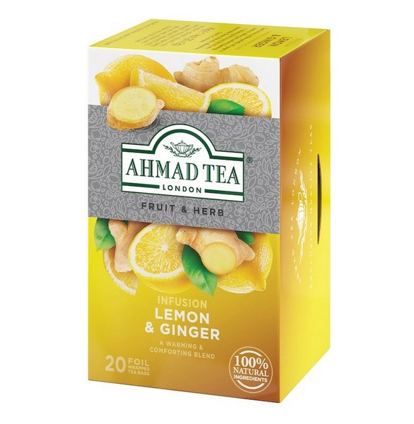 Ahmad Tea Lemon & Ginger Tea Bags 20 Pieces