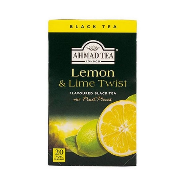 Ahmad Tea Black Lemon & Twist Flavored (Imported) 20 Pieces