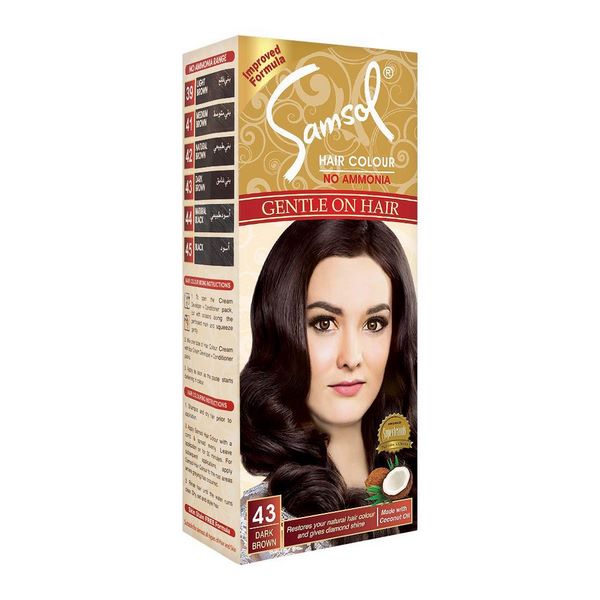 Samsol Hair Dye 43 Dark Brown 50g