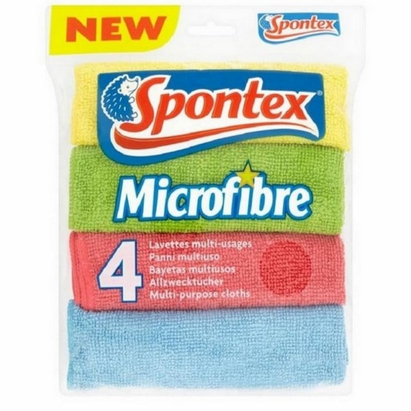 Spontex Microfibre Cloth 4 Pieces