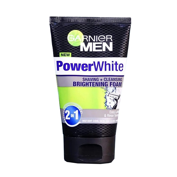 Garnier Men Face Wash and Shaving Foam Power White 2 in 1 Fairness 50ml