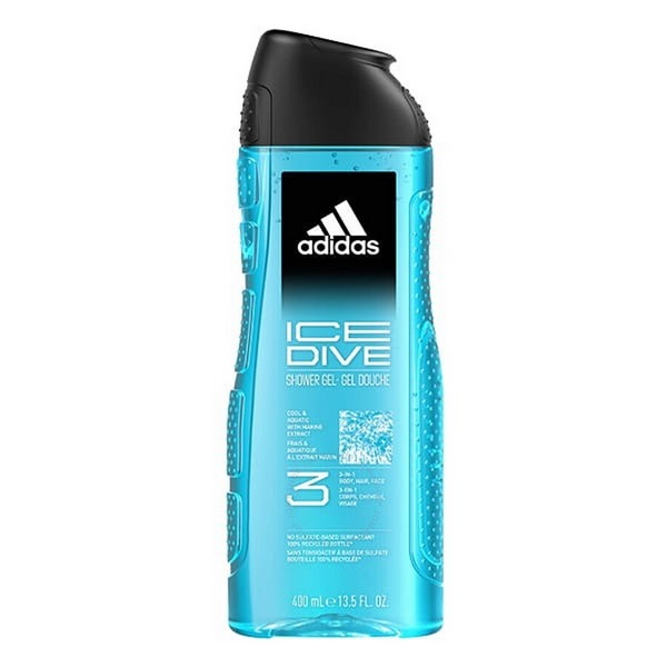 Adidas Men's 3 in 1 Ice Dive Shower Gel 400ml
