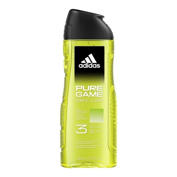 Adidas Men's 3 in 1 Pure Game Shower Gel 400ml