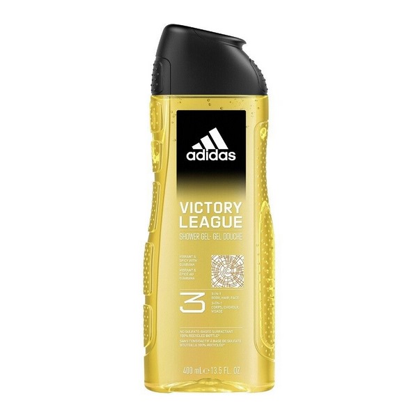 Adidas Victory League Vibrant & Spicy 3 in 1 Body Hair Face Shower Gel 400ml