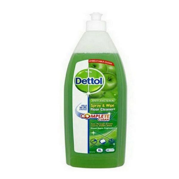 Dettol Cleaner Spray Green Apple & Wipe Floor 1L