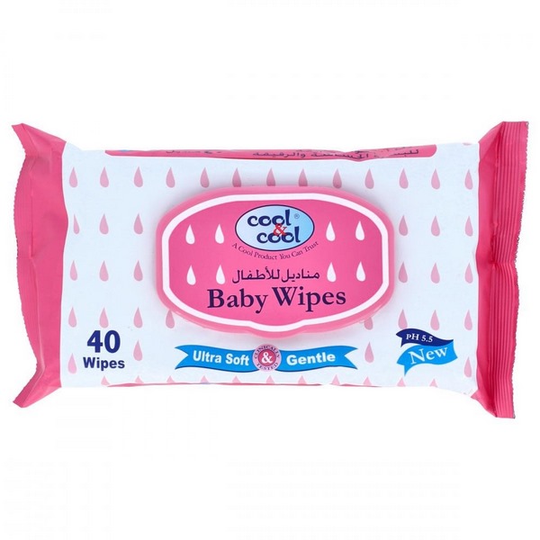 Cool & Cool Baby Wipes 40 Pieces