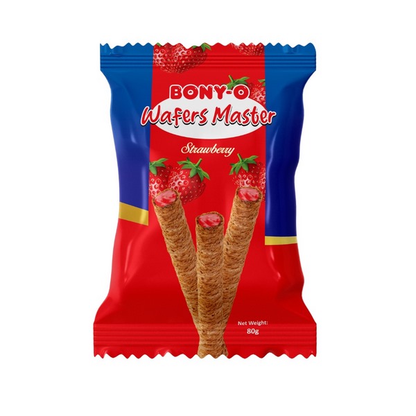 Bony-O Master Strawberry Wafers 1 Unit