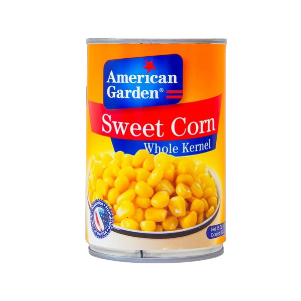 American Garden Sweet Corn in Brine Whole Kernel Tin 400g