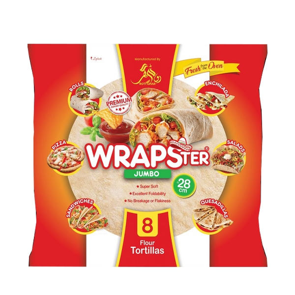 Wrapster Flour Tortillas Jumbo 8 Pcs