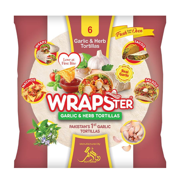 Wrapster Garlic & Herb Tortillas 6 Pieces