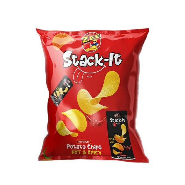 Zee Snacks Stack-It Potato Chips Hot & Spicy 1 Unit