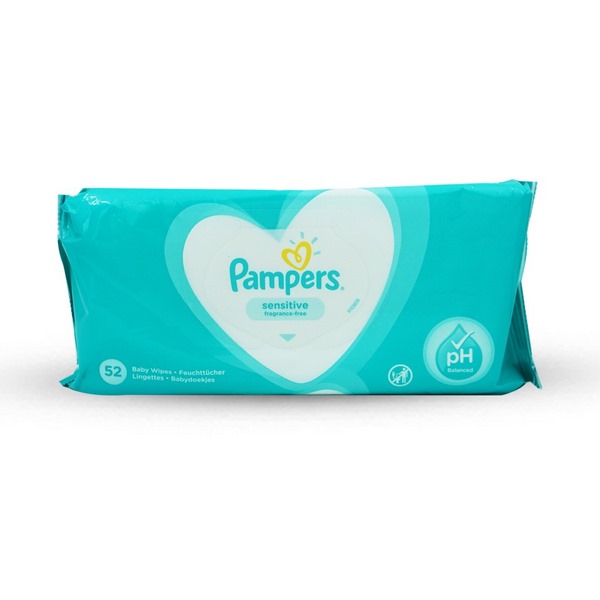 Pampers Baby Wipes Sensitive 52 Pieces