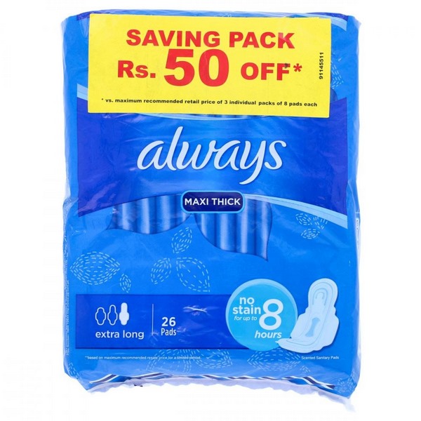 Always Pads Thicks Maxi Night Trio 1 Packet