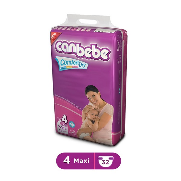Canbebe Baby Diaper Maxi Size 4 (7-18kg) 32 Pieces