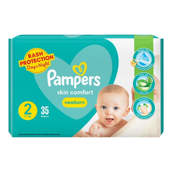 Pampers Taped Baby Diapers Size 2 Small 35 Pieces
