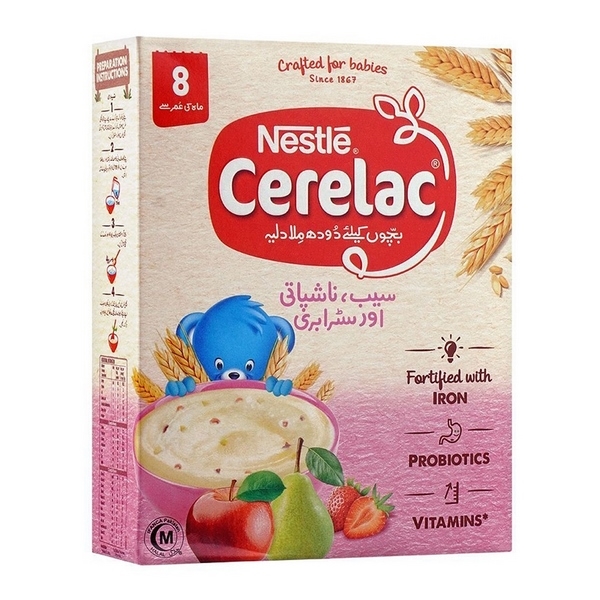 Neslte Cerelac Apple , Strawberry & Nashpati 175g