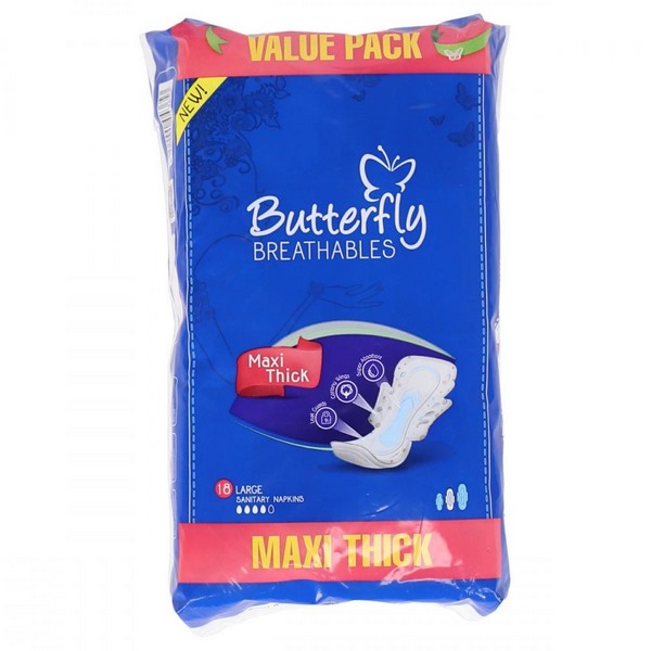Butterfly Breathables Maxi Thick Large 18 Packets