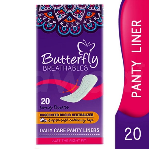 Butterfly Sanitary Pads Breathable Panty Liner 20 Pieces
