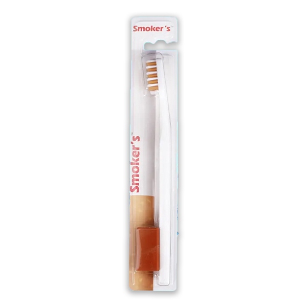 Smoker's Toothbrush Brown & White 1 Piece