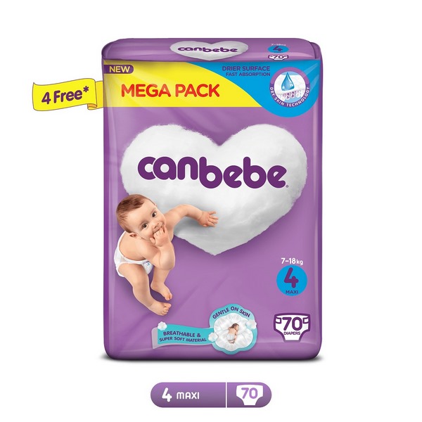 Canbebe CD Mega Maxi (Size 70 x 4) 70 Pieces