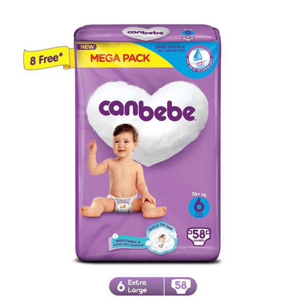 Canbebe CD Mega XL (Size 58 x 4) 58 Pieces