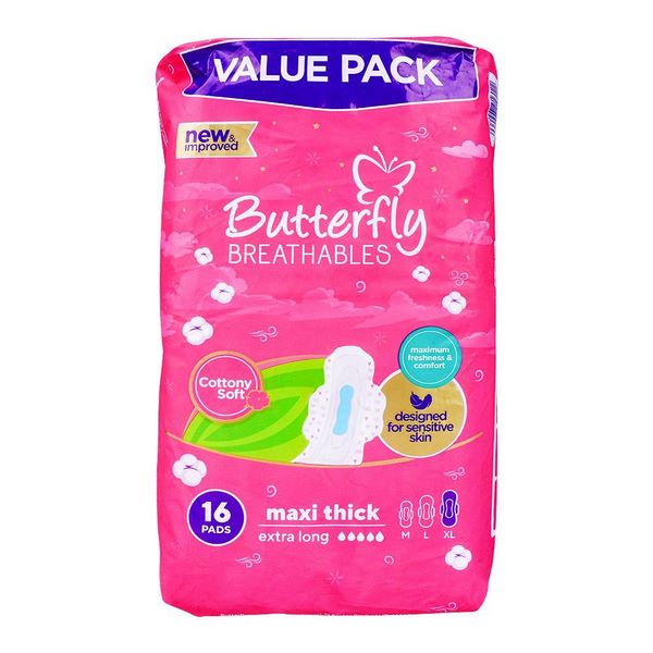 Butterfly Cottony Soft Maxi Thick Extra Long 16 Pieces