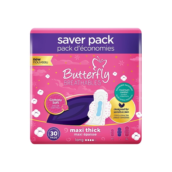 Butterfly Breathables Maxi Thick Large 32 Pieces