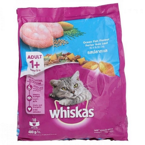 Whiskas Ocean Fish Flavour Cat Food 480g