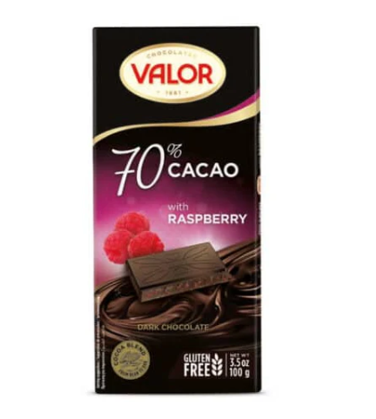 VALOR S/F 70% DARK CHOCOLATE 100GM