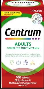 CENTRUM ESSENTIELS ADULTS 50+ 100TAB