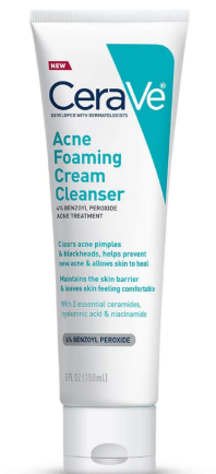 CERA VE ACNE FOAMING CREAM 4% CLEANSER 150ML