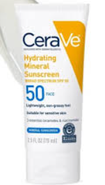 CERA VE HYDRATING MINERAL SUNSCREEN SPE-50 FACE 75ML