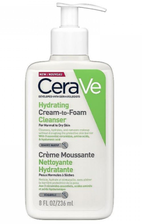 CERA VE HYDRATING CREAM-TO-FOAM CLEANSER  237ML USA