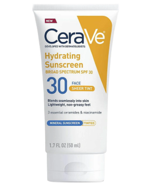 CERA VE HYDRATING SUN SCREEN SPF 30 LIGHT SHEER TINT 50ML