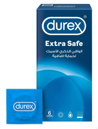 DUREX ORIGINALS EXTRA SAFE 6 CONDOMS