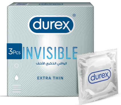 DUREX INVISIBLE EXTRA THIN 3CONDOMS