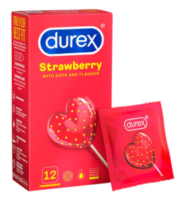 DUREX STRAWBERRY FLAVOURS 12CONDOMS