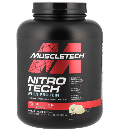 M.T NITRO TECH WHEY PROTEIN VANILLA CREAM 4LBS