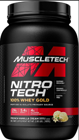 M.T NITRO TECH 100% WHEY GOLD FRENCH VANILA 2LB